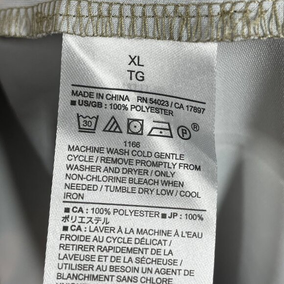 NEW Banana Republic Skirt Womens XL pink green floral water color satin - Picture 6 of 9